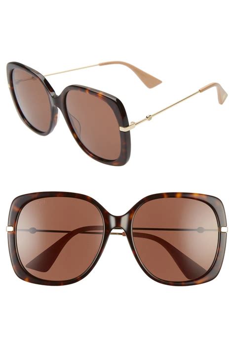 gucci 57mm round sunglasses|gucci 57mm square sunglasses havana.